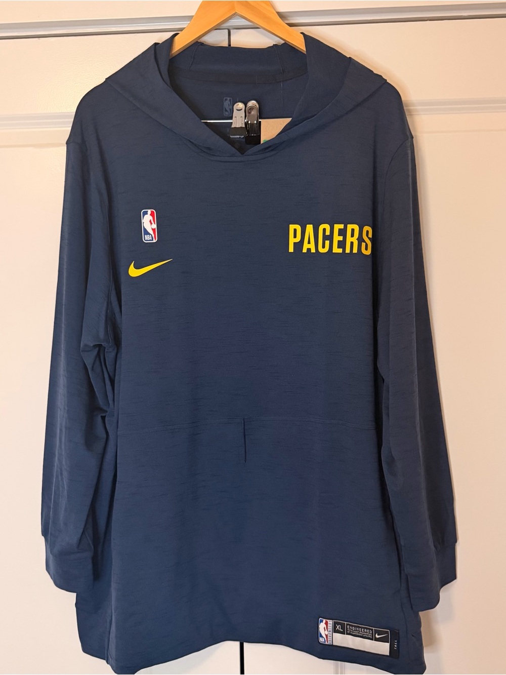 Nike x Pacers Dri-Fit Navy Men’s XL Tall Pullover Hoodie Basketball